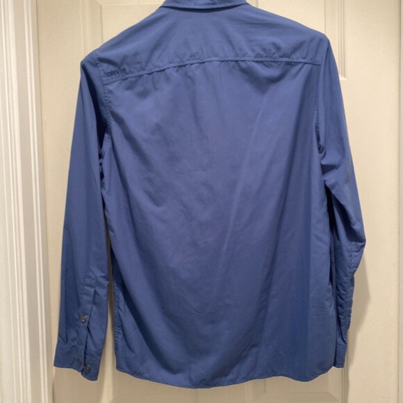 Orvis Shirt Men Medium Blue Fishing Outdoors Vented Button Up Long Sleeve - Picture 4 of 10